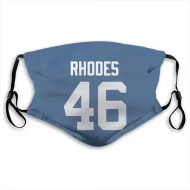 Indianapolis Colts Luke Rhodes Jersey Name and Number Face Mask - Royal