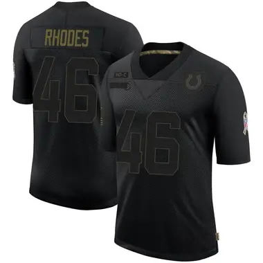 Men's Nike Indianapolis Colts Luke Rhodes 2020 Salute To Service Jersey - Black Limited