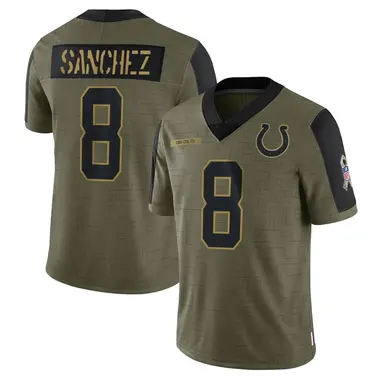 Men's Nike Indianapolis Colts Rigoberto Sanchez 2021 Salute To Service Jersey - Olive Limited