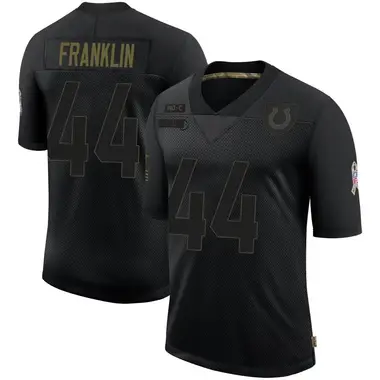 Men's Nike Indianapolis Colts Zaire Franklin 2020 Salute To Service Jersey - Black Limited