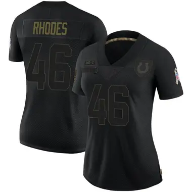 Women's Nike Indianapolis Colts Luke Rhodes 2020 Salute To Service Jersey - Black Limited