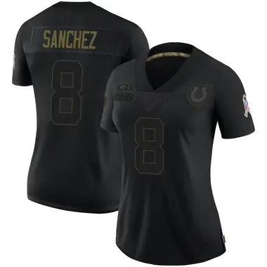 Women's Nike Indianapolis Colts Rigoberto Sanchez 2020 Salute To Service Jersey - Black Limited