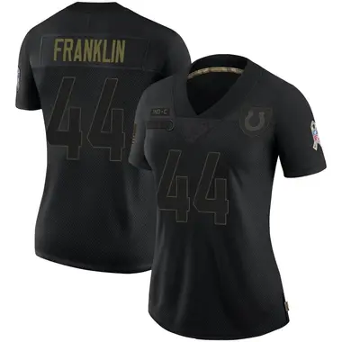 Women's Nike Indianapolis Colts Zaire Franklin 2020 Salute To Service Jersey - Black Limited