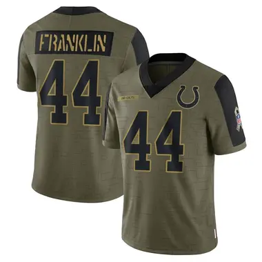 Youth Nike Indianapolis Colts Zaire Franklin 2021 Salute To Service Jersey - Olive Limited